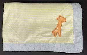 Child of Mine Carters Gris Sherpa Amarillo Blanco Rayas Jirafa Bebé Manta Lovey - Imagen 1 de 7