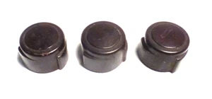 MESA CROSLEY 20-AP VINTAGE: JUEGO DE 3 PERILLAS DE BAQUELITA PUSH-ON 9/16" diámetro superior - Imagen 1 de 3