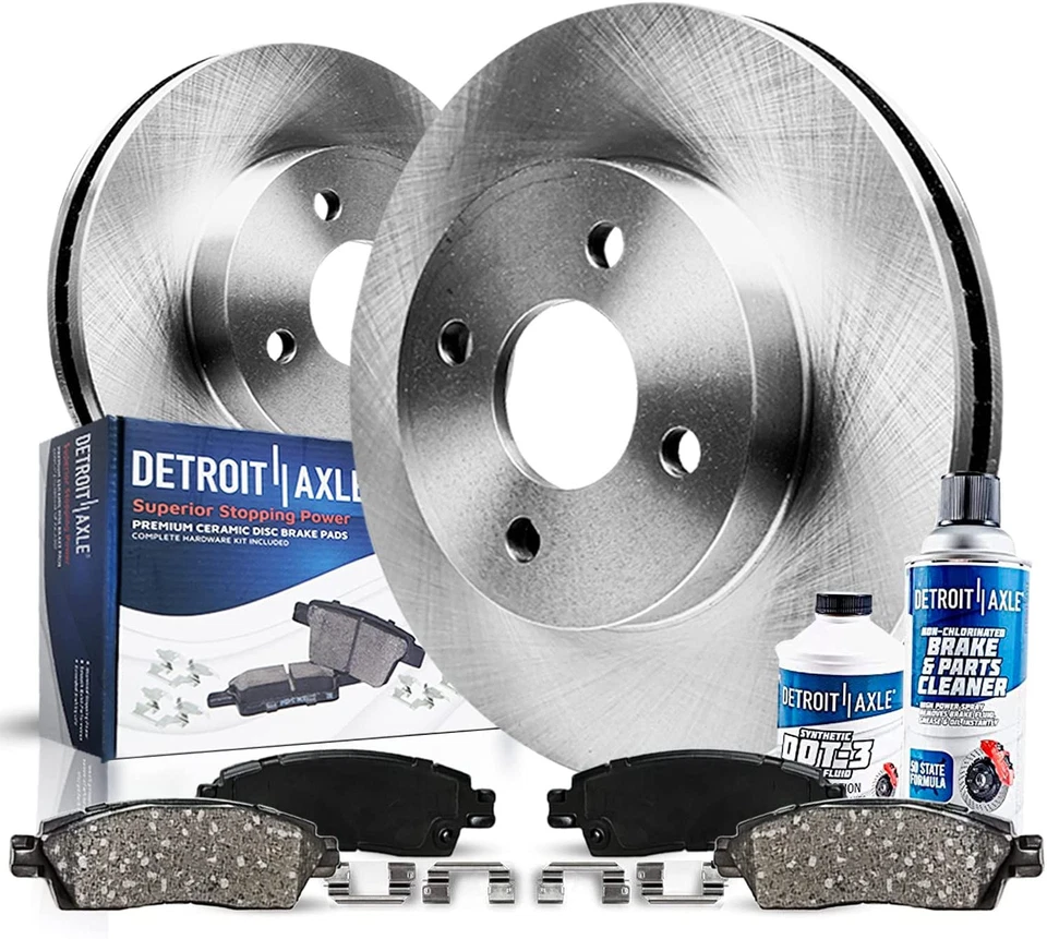 Rotores de disco delanteros de eje Detroit pastillas de freno para Toyota Yaris 2016 2017 2018 Foto 1 de 4