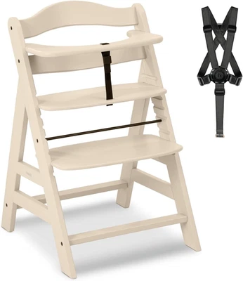 Seggiolone Pappa in Legno Alpha+ - Seggiolone Evolutivo Da 6 Mesi Fino a 90 Kg - - Immagine 1 di 4