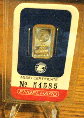 Engelhard 1g Gold Bar Sealed In Assay. M4585 - 1 Gram of GOLD - Image 1 of 2