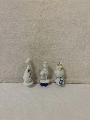 Lot Of 3 White Plastic Fred Flintstone Figure Hanna Barbera 5" 1973 Chip Away - Image 1 of 4