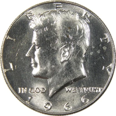 Moneda de 50c Kennedy 1966 medio dólar revestido de plata sin circular Foto 1 de 4