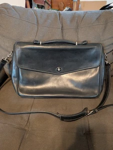 Coach Computertasche schwarz Leder - Bild 1 von 8