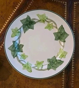 Ersatz Franziskaner Efeu Untertasse 6" Made in USA Blätter Efeu Steingut Porzellan - Bild 1 von 2