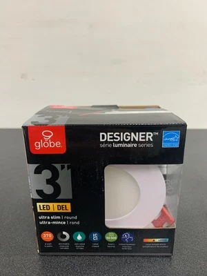 Globe Electric 91245 Diseñador Ultra Delgado 3" Blanco LED Empotrado Kit Foto 1 de 4