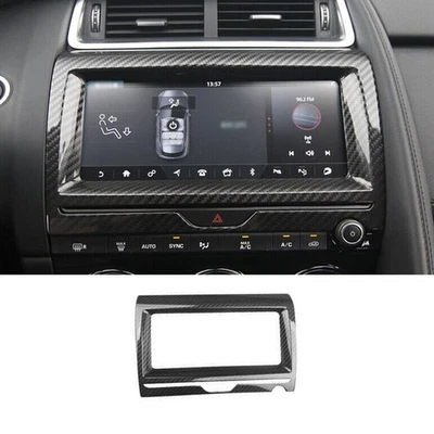 Para Jaguar E-PACE 2018-20 ABS Fibra de Carbono GPS Navegación Cubierta Marco Decoración Borde Foto 1 de 4