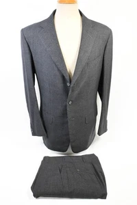 Anderson & Sheppard Savile Row Charcoal Gray Muted Prince of Wales Glen Plaid 41 - Bild 1 von 24