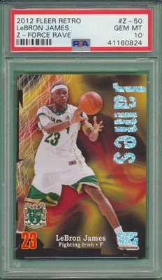 PSA 10 LeBron James 2012 Fleer Retro Z-Force Rave/399 Cavaliers Heat LA Lakers Foto 1 de 2