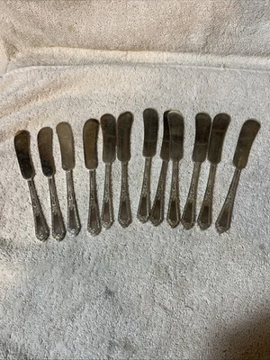 Set Of 12 Holmes & Edwards ROMANCE (1925) Flat Butter Spreader-5 5/8 Inches - Image 1 of 4