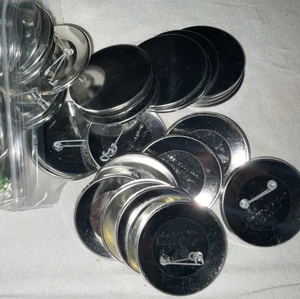 Badge-a-Minit Blank Pin-back Parts Button Making Pack 40 Front & 40Backs 2 1/4" - Picture 1 of 3