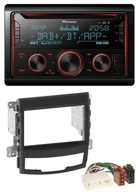 Pioneer 2DIN DAB MP3 Bluetooth USB CD Autoradio für SSangYong Korando 10-13 - Bild 1 von 4