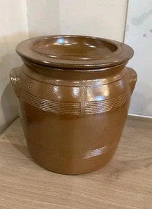 Inmaculada Loza Francesa Nº6 Confit Pot Grande Vintage Francia Chateau - Imagen 1 de 8