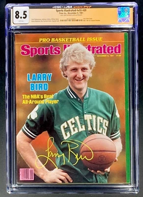 Larry Bird Signed JSA CGC 8.5 1981 Sports Illustrated Newsstand SI NO Label RARE - Image 1 of 4