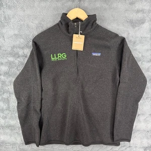 Patagonia 1/4 Zip Better Sweater Fleece Jacket Black Size Medium COMPANY LOGO - Picture 1 of 7