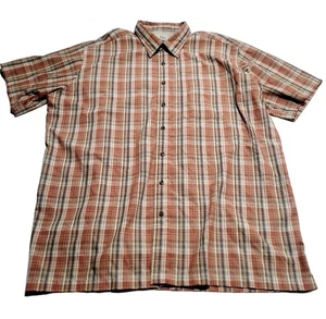 L.L. BEAN Shirt Seersucker Plaid 2XL-Tall Short Sleeve Vented Fishing Outdoor LL - Picture 1 of 9