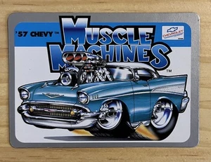 NUR KARTE: Muscle Machines Trading Card 1957 Chevy Blue NM - Bild 1 von 2