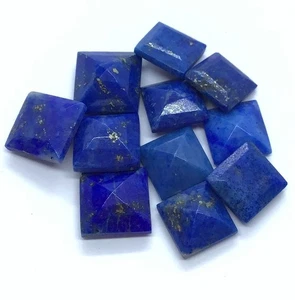 AAA Natural Lapis Lazuli Square Cut Faceted Loose Gemstone For Making Jewelry - Picture 1 of 7