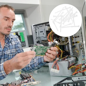 20 Pcs Stoßdichtungsfeindliche Nägel Befestigungsschrauben Für Computerlüfter - Afbeelding 1 van 12