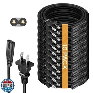 (10 Pack) TV Power Cord 15ft. Compatible with Sony Samsung LG TCL Apple Tv In - Picture 1 of 5