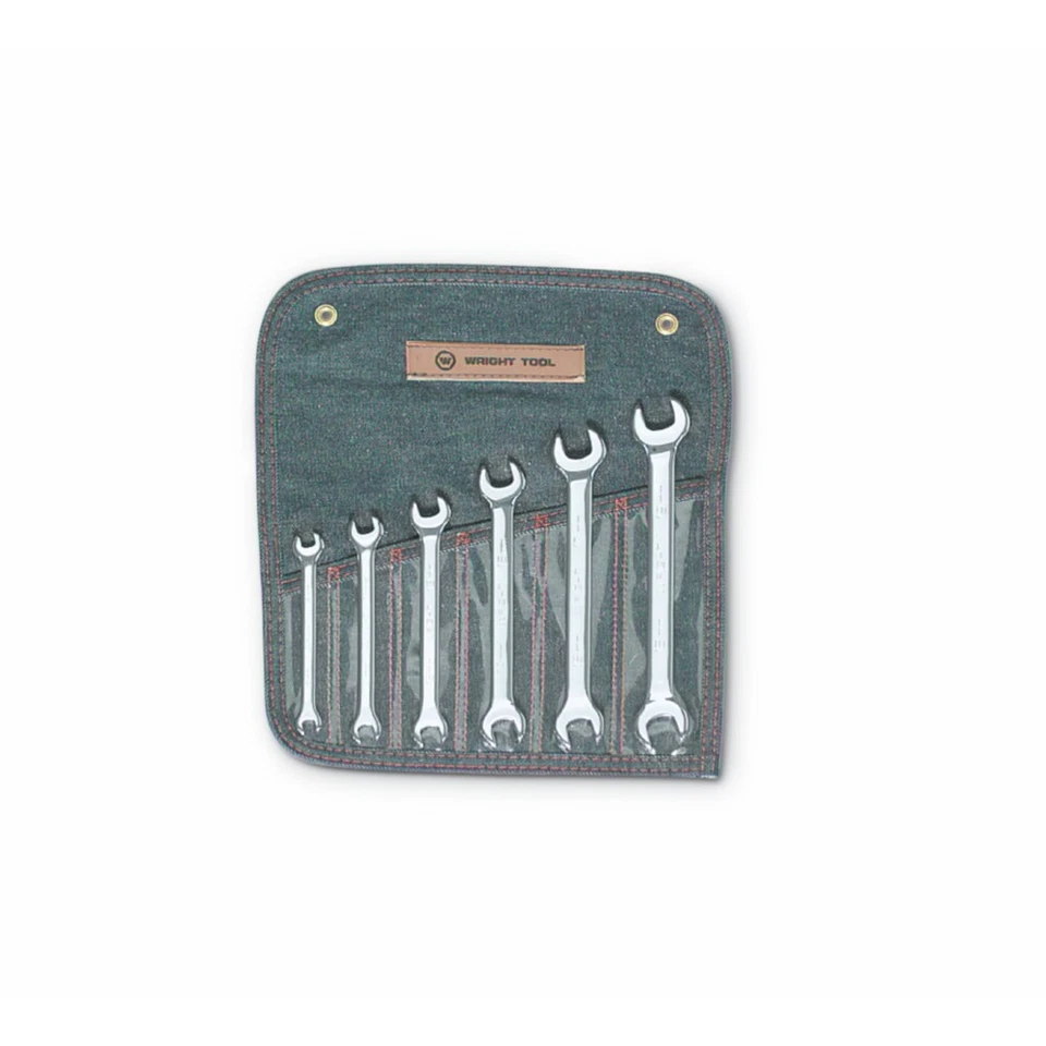 Wright Tool 740 Chrome Open End Wrench 6 Piece Set Metric - Image 1 of 1
