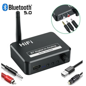 Récepteur Hi-Fi Bluetooth 5.1 DAC SPDIF optique à amplificateur 3,5 mm aux 2 RCA - Photo 1/9