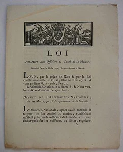 Eastern and Western Colonies Health Officers Act.1792 - Picture 1 of 1