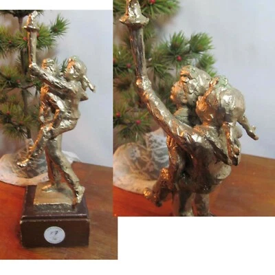 Escultura de oro sobre bronce de Dennis Smith LA ANTORCHA Olympics Aid Art 1997 SUD Foto 1 de 4