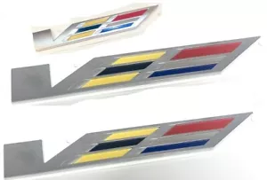 ARTÍCULO NUEVO! ESCALADE SERIE V EMBLEMAS AUTÉNTICOS SET DE 3 LOGOTIPOS SERIE V - Imagen 1 de 1