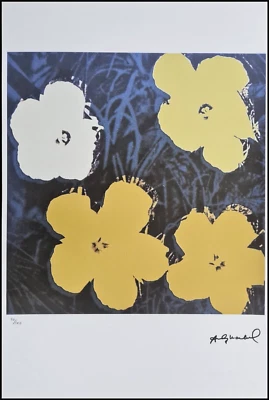 ANDY WARHOL * Flowers * signed lithograph * Kunstdruck * limited # 70/100 - Bild 1 von 4