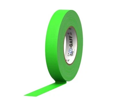 PROTAPES Pro Tapes Pro-Gaff Gaffer Tape Fluorescent Green 1" x 50 yds.