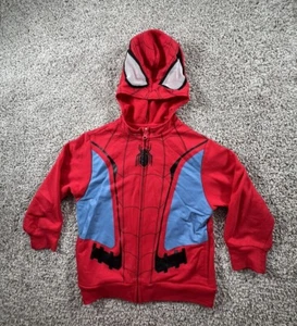 Marvel Spider-Man Zip-Up Hoodie Kids Size XS Jacket Sweatshirt Superhero - Picture 1 of 9