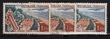 P 54 * x3 stamps 1962 nº 1355 "le touquet" (variety of colors/fill)