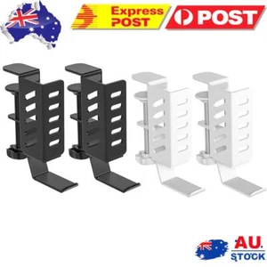 Desk Side Storage Organizer Metal Side Desk Laptop Mount Clamp on Desk Organizer - Photo 1/18
