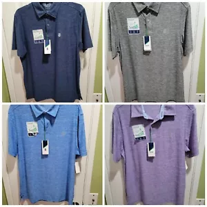 IZOD GOLF SS Shirt Wicking Swing Flex Stretch UPF-15 S & M blau lila grau - Bild 1 von 11