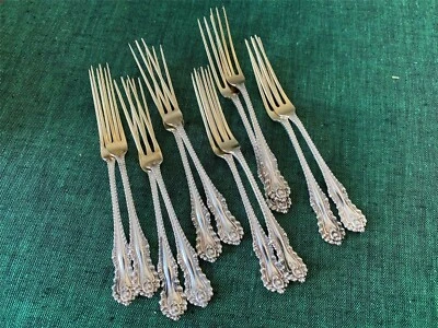 Dominick & Haff Sterling Silver MAZARIN Strawberry Berry Forks Set of 12 - Image 1 of 4