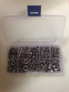 360 Piece, M4, M5 & M6 Washer, Full Nut, Nyloc Nut Stainless Steel Assortment. - Picture 1 of 3