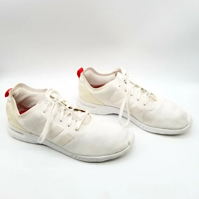 Adidas Womens Zx Flux Smooth ART S82886 White Lace Up Sneaker Shoes Size 8.5 - Image 1 of 4