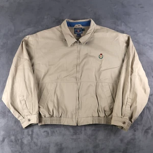 Vintage Chaps Ralph Lauren Harrington Jacket Men XL Beige Solid Mesh Lined - Picture 1 of 15