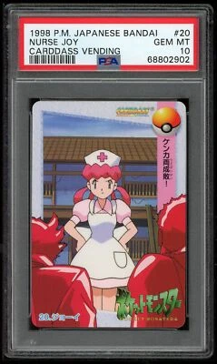 Pokemon Japanese Carddass 1998 020 Nurse Joy 20 Card Bandai FA PSA 10 68802902 - Image 1 of 2