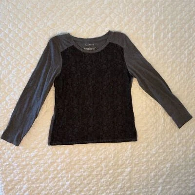 Camisa Talbot's de manga comprida com acabamento em renda tamanho médio - Imagem 1 de 4