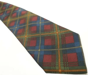 Corbata Faconnable Para Hombre Marrón 100% Seda | Corbata Patrón A Cuadros Hecha en Italia - Imagen 1 de 10