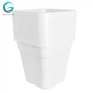 Square Plastic Nursery Pots 3 Gallon Herb Planter Flower Plant Pots 10 Pack - Picture 1 of 12