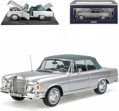 Mercedes 280 Se S Class W108 1965 1972 Argento Norev 183761 1:18 Benz Cabriolet - Immagine 1 di 4