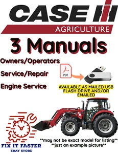 CASE IH 55A FARMALL TRACTOR MANUAL OPERATORS SERVICE ENGINE SHOP REPAIR PDF USB - Picture 1 of 4