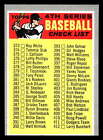 1970 Topps #343 4th Series Checklist 373-459 Red bat on front Excellent+ Red bat