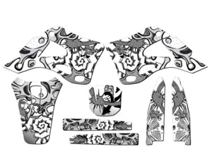 1999-2002 KX 250 ZANY White Senge Graphics Kit compatible con Kawasaki - Imagen 1 de 10