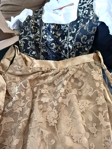 Gr. 4, NEU! Deutschland,Mai,Fest,Trachten,Oktoberfest,Dirndlkleid,3-teilig,schwarz/gold - Bild 1 von 10