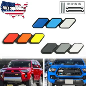 Tri-color 3 Grille Badge emblem For 2018-2021 Camry Tacoma 4Runner Tundra TRD - Picture 1 of 9