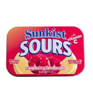 Sunkist Sours Frambuesa Limonada Vitamina C Caramelo Ácido Sin Azúcar 6 unidades - Imagen 1 de 5